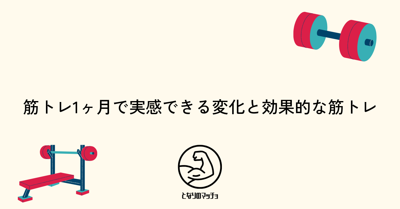 筋トレ1ヶ月で実感できる変化と効果的な筋トレ