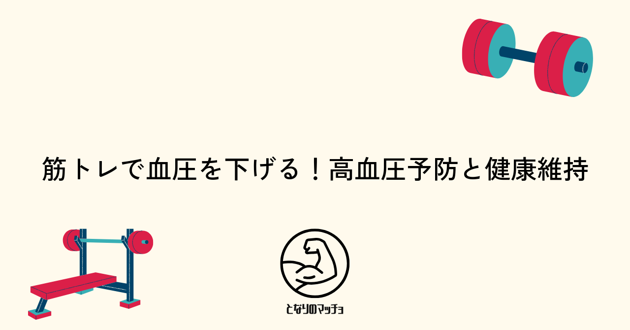 筋トレで血圧を下げる!高血圧予防と健康維持