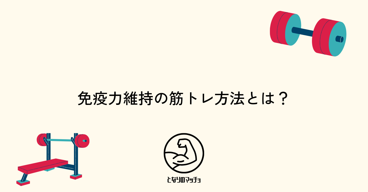 免疫力を落とさずに筋トレを続けるための実践ポイント